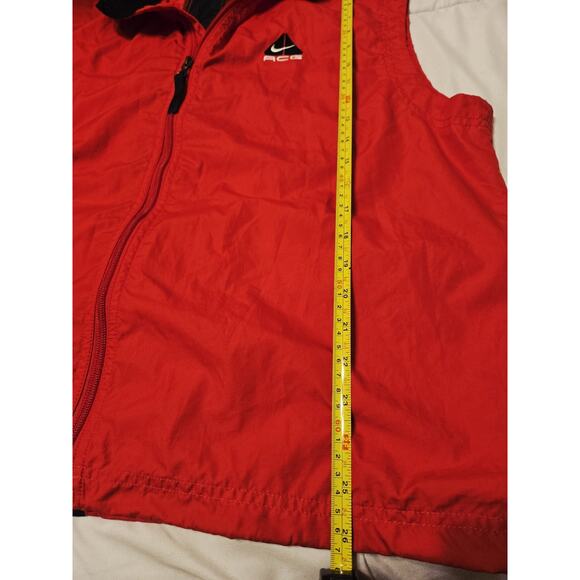 VTG 90s Nike ACG Windbreaker XL Vest Packable Running Hiking Jacket Men Red RARE - Picture 6 of 10